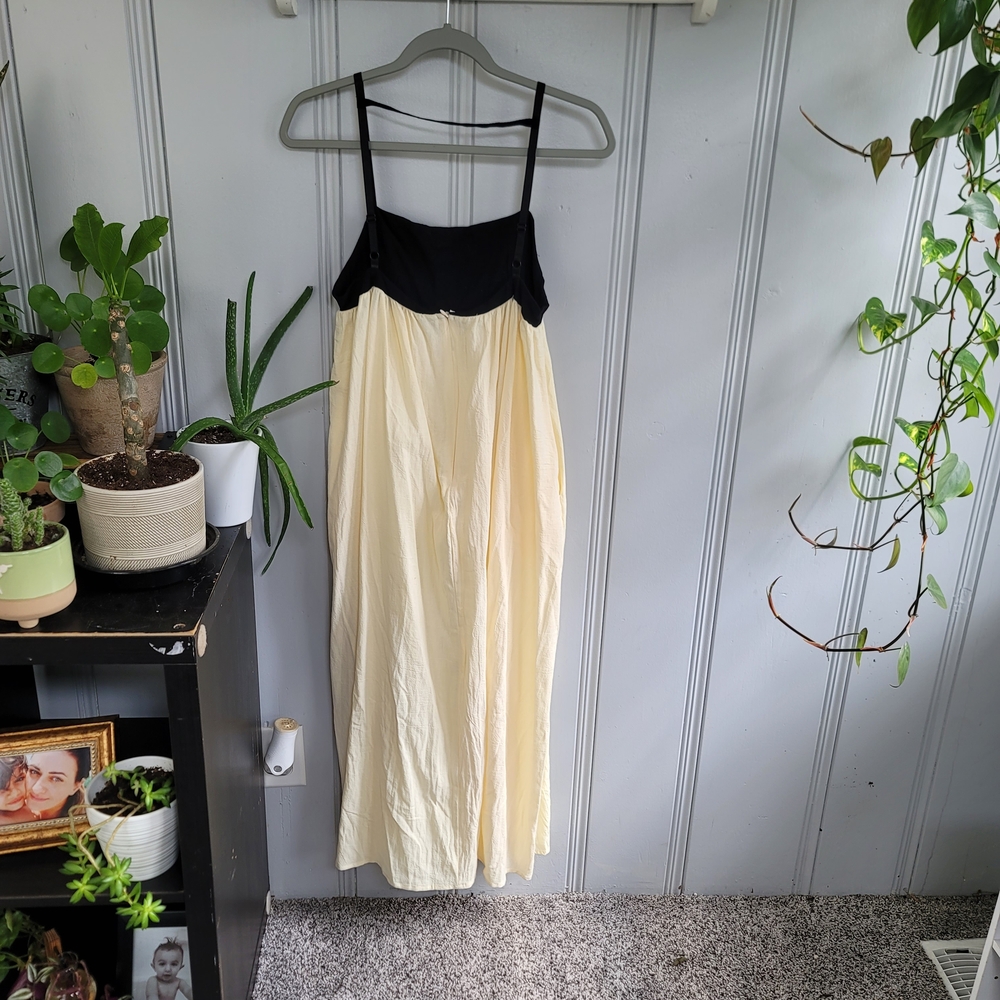 Black and Cream Maxi Dress